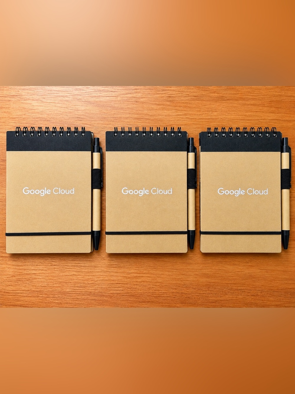 Google Cloud Eco-Friendly Notebook & Pen Set – Lot of 3 Branded Stationer